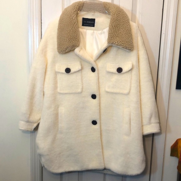 YA SHIRAN Jackets & Blazers - YA SHIRAN Faux Fur Sz Sm- M Wms White winter coat